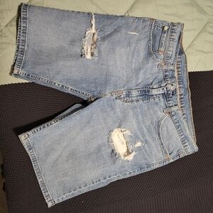 Mens Levis Distressed Shorts